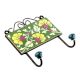 Forest Green Ceramic Flower Tiles Hooks
